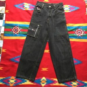Vintage Paco Baggy Skater Streetwear Black Jeans (Boys 10)